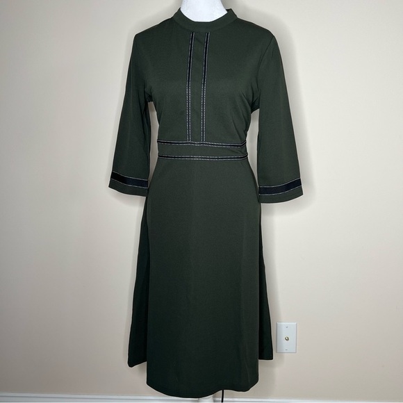 NWT. HOMEYEE Women's Chic Crew Neck 3/4 Sleeve Dress - Picture 2 of 9